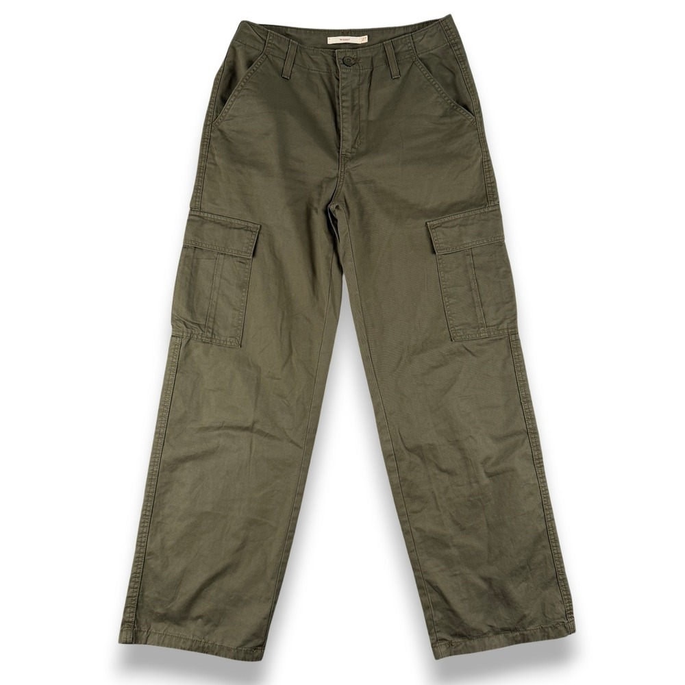 Levi's '94‎ Baggy Cargo Pants Womens 27 Olive Green Military Utility Pockets